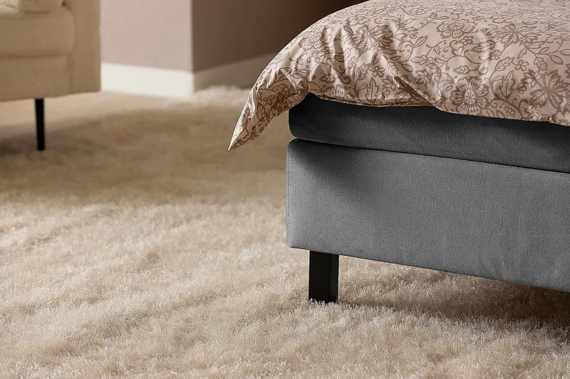 Princess Kontinentalsäng 140x200cm - Mörkgrå/Sammet - Möbler - Säng - Kontinentalsäng