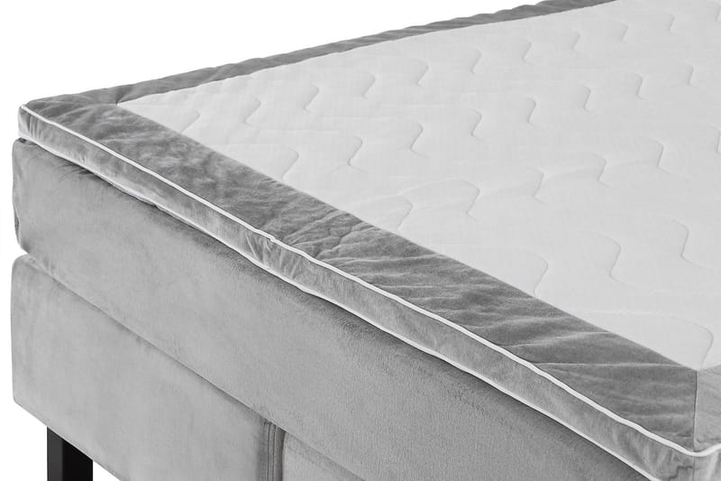 Princess Kontinentalsäng 160x200cm - Ljusgrå/Sammet - Möbler - Säng - Kontinentalsäng