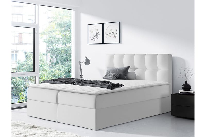 Rico Kontinentalsäng 120x208cm LED-belysning - Vit - Möbler - Säng - Kontinentalsäng