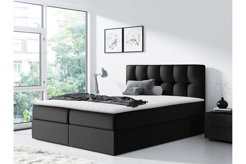 Rico Kontinentalsäng 140x208cm - Svart - Möbler - Säng - Kontinentalsäng