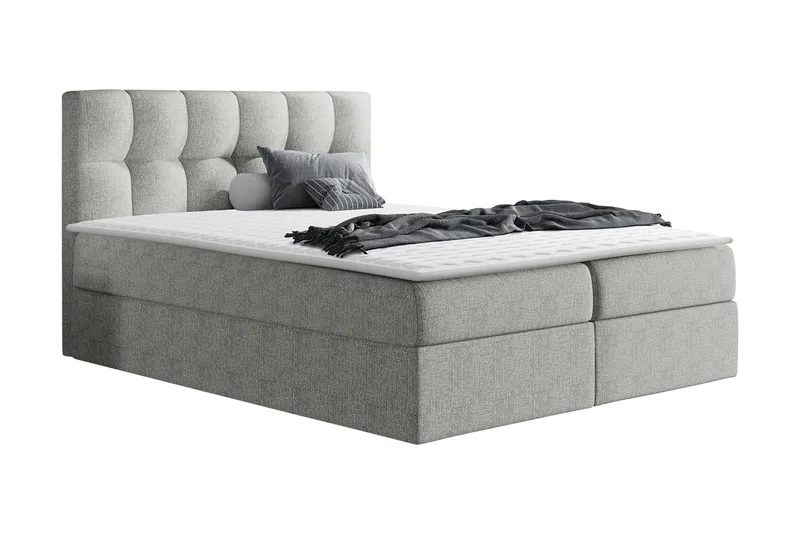 Rico Kontinentalsäng 180x208cm LED-belysning - Grå - Möbler - Säng - Kontinentalsäng