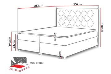 Roma Sängpaket 200x200 cm - Vit - Möbler - Säng - Kontinentalsäng