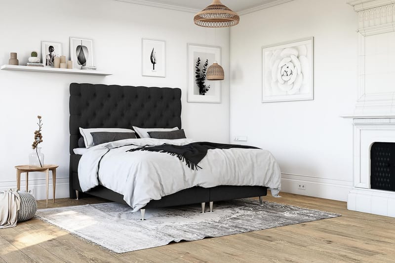 Royal Kontinentalsäng 180x200 Svart - Svart (+Fler val) - Möbler - Säng - Komplett sängpaket