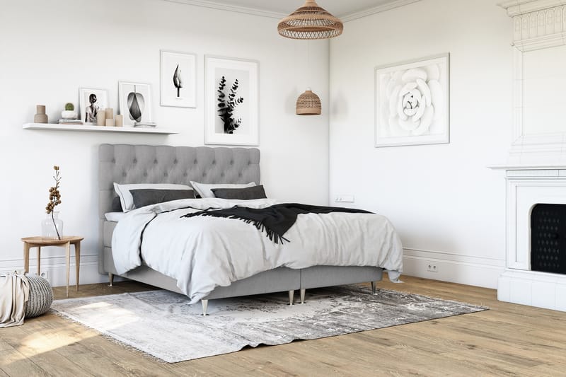 Royal Sängpaket 140x200  Ljusgrå - Ljusgrå (+Fler val) - Möbler - Säng - Komplett sängpaket