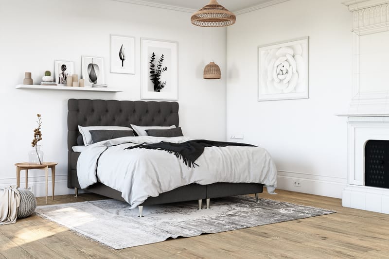 Royal Sängpaket 140x200  Mörkgrå - Mörkgrå (+Fler val) - Möbler - Säng - Komplett sängpaket