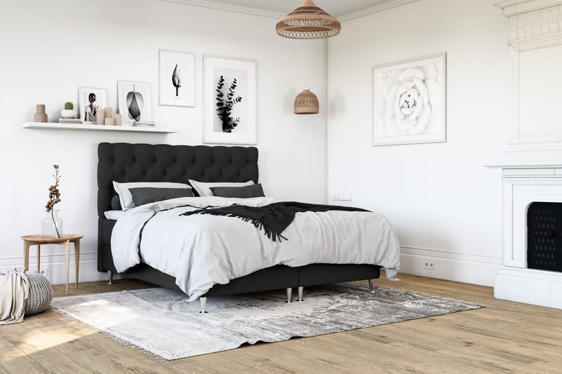 Royal Sängpaket 140x200  Svart - Svart (+Fler val) - Möbler - Säng - Komplett sängpaket