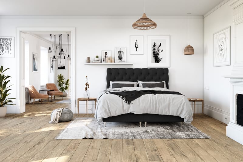 Royal Sängpaket 140x200  Svart - Svart (+Fler val) - Möbler - Säng - Komplett sängpaket