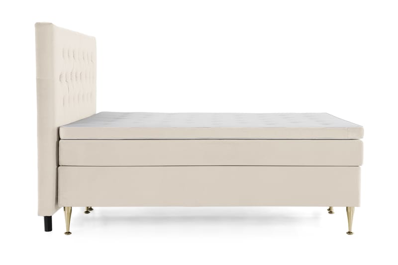 Royal Velvet Komplett Sängpaket 160x200  Beige med höga g - Beige med höga guldben - Komplett sängpaket - Kontinentalsäng