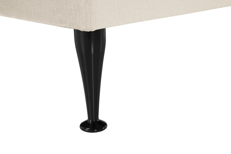 Royal Velvet Komplett Sängpaket 160x200 cm - Beige med höga svarta ben - Möbler - Säng - Kontinentalsäng