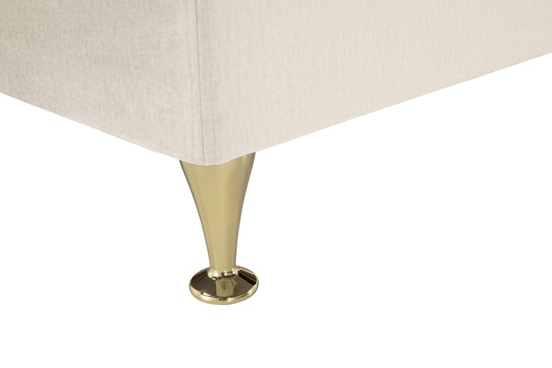 Royal Velvet Komplett Sängpaket 160x200 cm - Beige med låga guldben - Möbler - Säng - Kontinentalsäng
