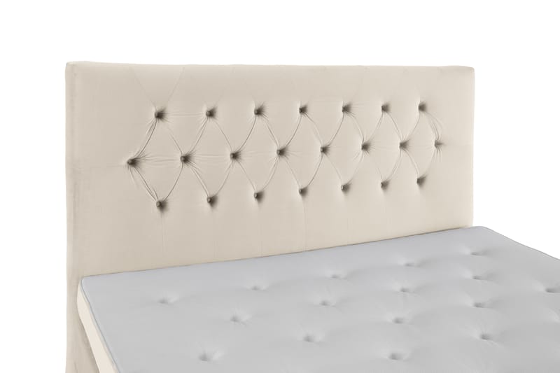 Royal Velvet Komplett Sängpaket 160x200 cm - Beige med låga silverben - Möbler - Säng - Komplett sängpaket