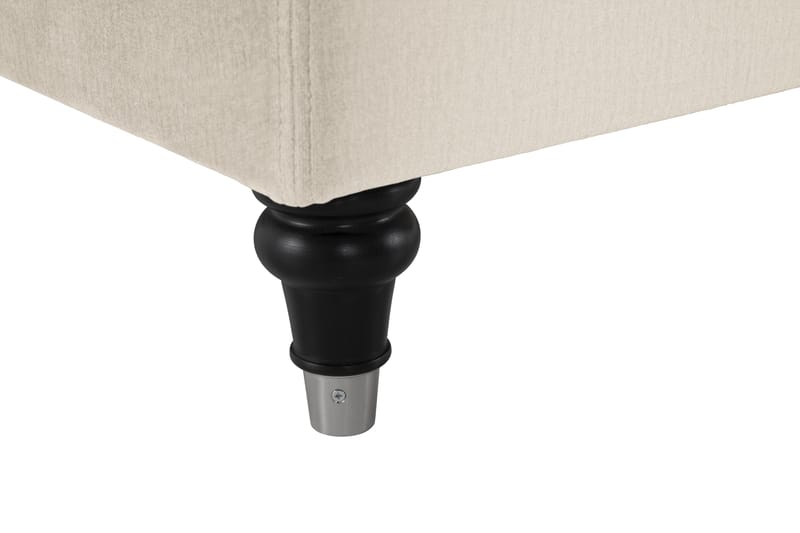 Royal Velvet Komplett Sängpaket 160x200 cm - Beige med svarta svarvade ben - Möbler - Säng - Kontinentalsäng
