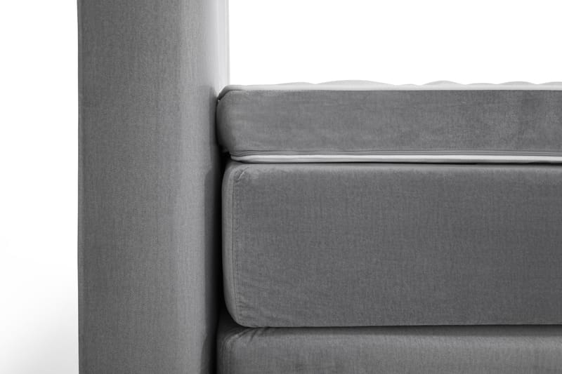 Royal Velvet Komplett Sängpaket 160x200 cm - Ljusgrå med Höga Guldben - Möbler - Säng - Komplett sängpaket
