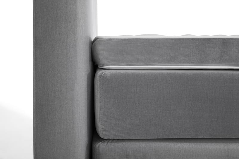 Royal Velvet Komplett Sängpaket 160x200 cm - Ljusgrå med Låga Guldben - Möbler - Säng - Komplett sängpaket