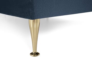 Royal Velvet Komplett Sängpaket 160x200 cm - Mörkblå med Höga Guldben - Möbler - Säng - Kontinentalsäng