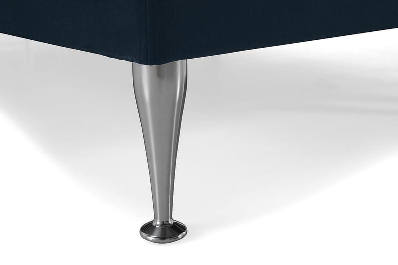 Royal Velvet Komplett Sängpaket 160x200 cm - Mörkblå med Höga Silverben - Möbler - Säng - Komplett sängpaket