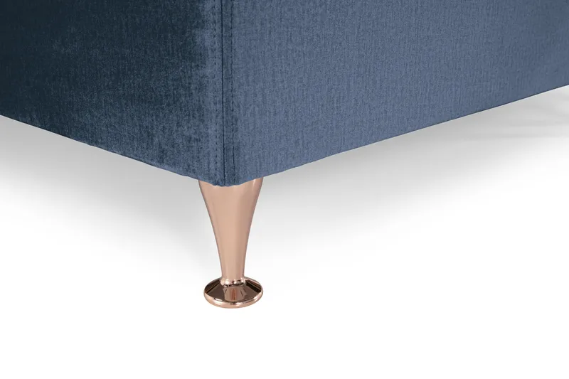 Royal Velvet Komplett Sängpaket 160x200 cm - Mörkblå med Låga Rosében - Möbler - Säng - Kontinentalsäng