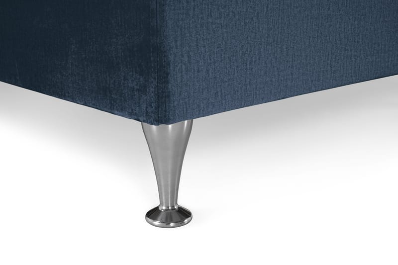 Royal Velvet Komplett Sängpaket 160x200 cm - Mörkblå med Låga Silverben - Möbler - Säng - Kontinentalsäng