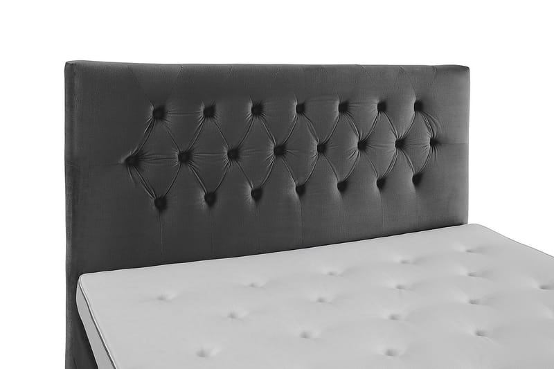 Royal Velvet Komplett Sängpaket 160x200 cm - Mörkgrå med Höga Silverben - Möbler - Säng - Komplett sängpaket