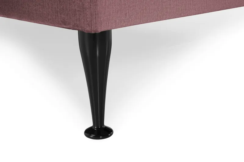 Royal Velvet Komplett Sängpaket 160x200 cm - Rosa med Höga Svarta Ben - Möbler - Säng - Kontinentalsäng