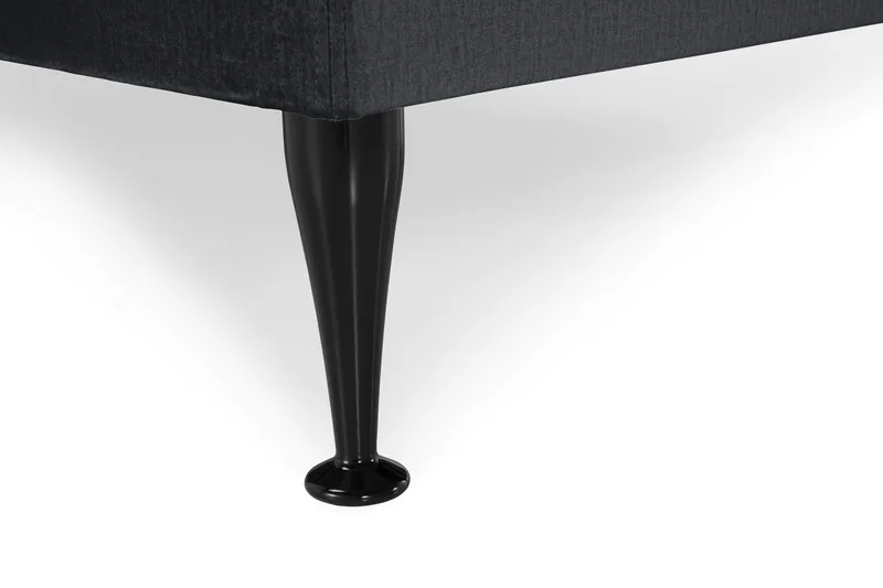 Royal Velvet Komplett Sängpaket 160x200 cm - Svart med Höga Svarta Ben - Möbler - Säng - Kontinentalsäng