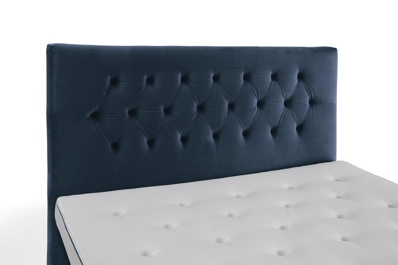 Royal Velvet Komplett Sängpaket 160x200  Mörkblå med Låga - Mörkblå med Låga Guldben - Komplett sängpaket - Kontinentalsäng - Dubbelsäng
