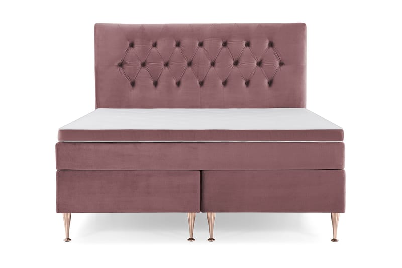 Royal Velvet Komplett Sängpaket 160x200, Rosa med Höga Rosében