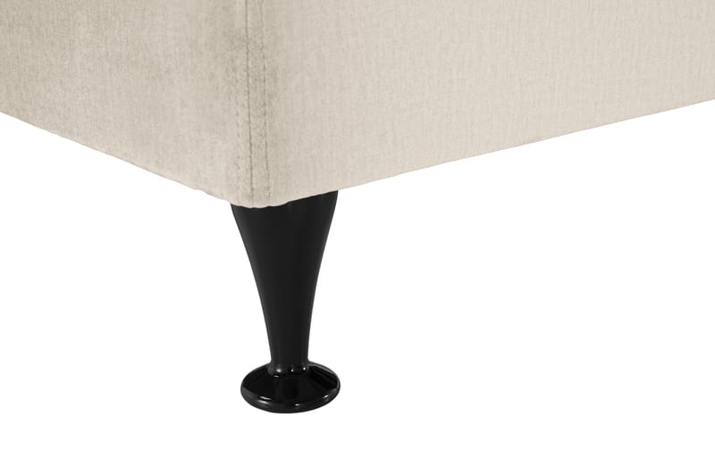 Royal Velvet Komplett Sängpaket 180x200  Beige med låga s - Beige med låga svarta ben - Kontinentalsäng