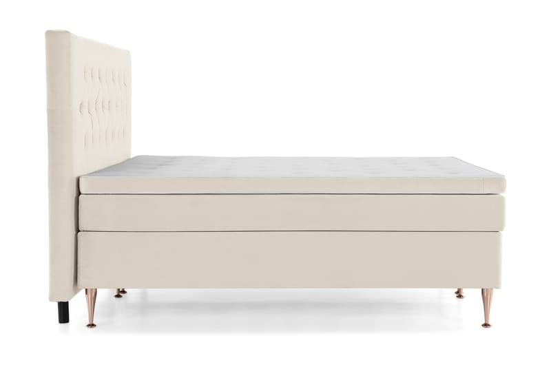 Royal Velvet Komplett Sängpaket 180x200 cm - Beige med höga rosében - Möbler - Säng - Kontinentalsäng