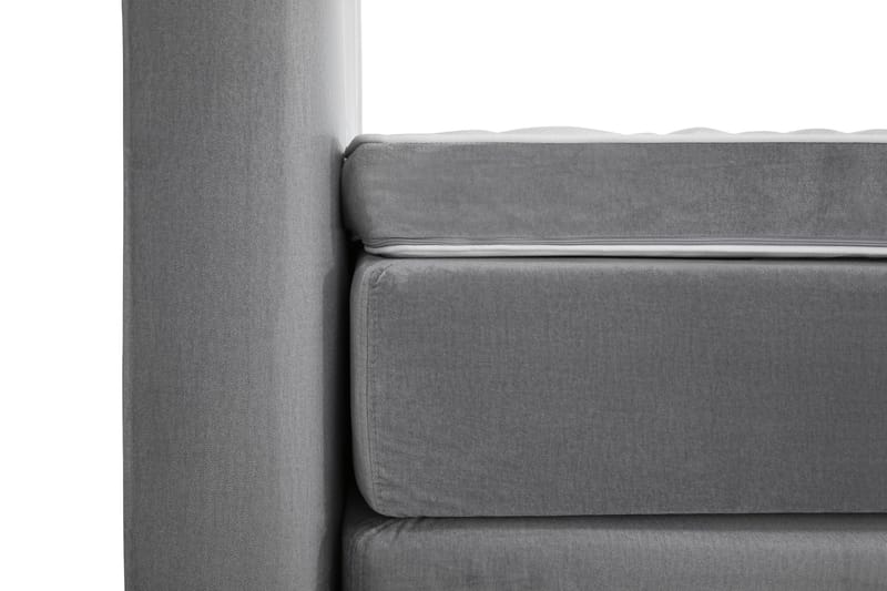 Royal Velvet Komplett Sängpaket 180x200 cm - Ljusgrå med Höga Rosében - Möbler - Säng - Kontinentalsäng