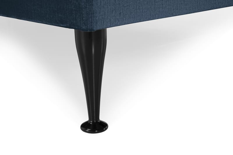 Royal Velvet Komplett Sängpaket 180x200 cm - Mörkblå med Höga Svarta Ben - Möbler - Säng - Kontinentalsäng