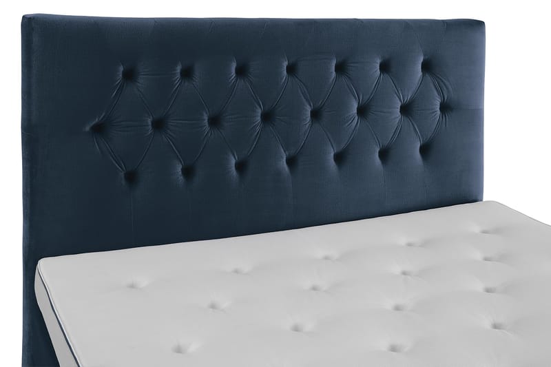 Royal Velvet Komplett Sängpaket 180x200 cm - Mörkblå med Låga Rosében - Möbler - Säng - Kontinentalsäng