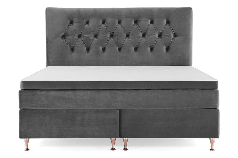 Royal Velvet Komplett Sängpaket 180x200 cm - Mörkgrå - Möbler - Säng - Komplett sängpaket