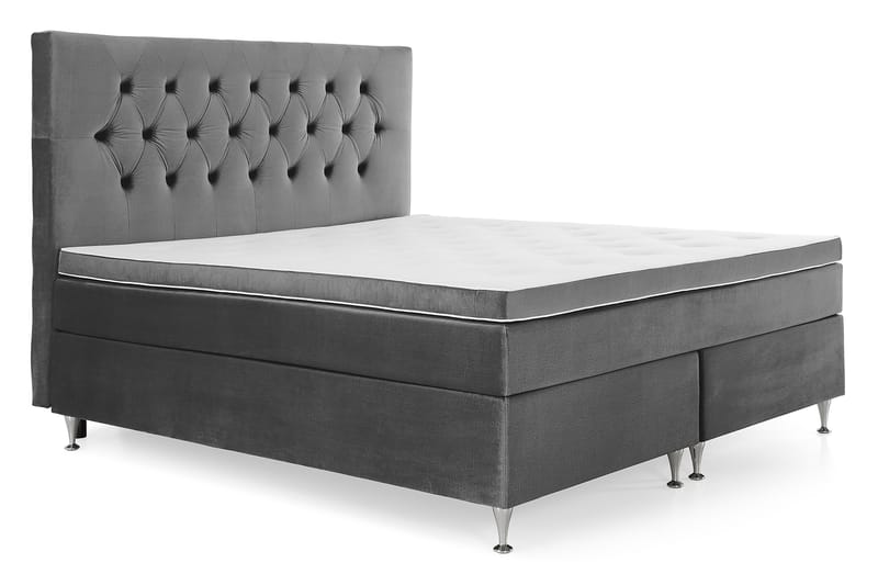 Royal Velvet Komplett Sängpaket 180x200 cm - Mörkgrå - Möbler - Säng - Komplett sängpaket
