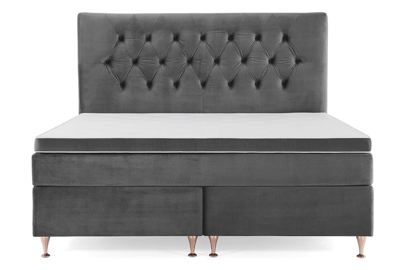 Royal Velvet Komplett Sängpaket 180x200 cm - Mörkgrå - Möbler - Säng - Kontinentalsäng