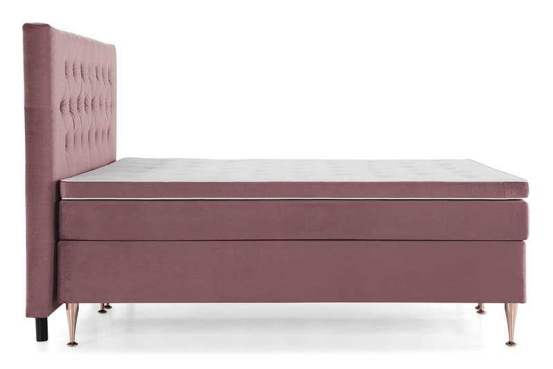 Royal Velvet Komplett Sängpaket 180x200 cm - Rosa med Höga Rosében - Möbler - Säng - Kontinentalsäng