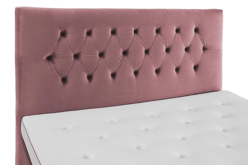 Royal Velvet Komplett Sängpaket 180x200 cm - Rosa med Höga Silverben - Möbler - Säng - Kontinentalsäng