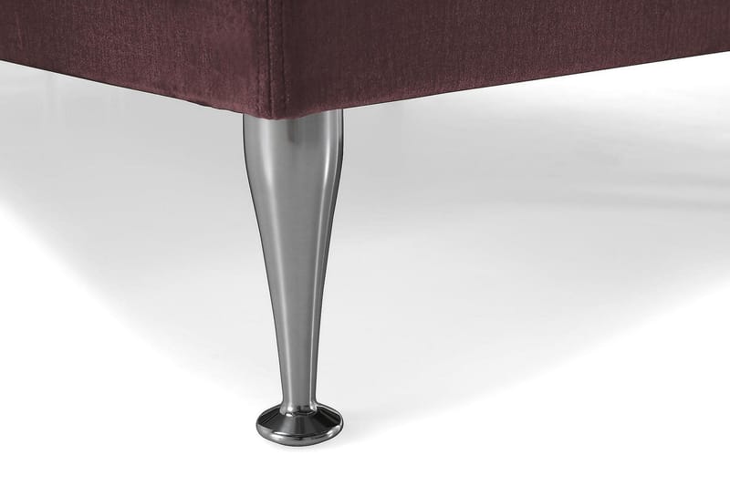 Royal Velvet Komplett Sängpaket 180x200 cm - Rosa med Höga Silverben - Möbler - Säng - Kontinentalsäng