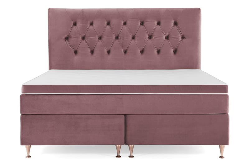 Royal Velvet Komplett Sängpaket 180x200 cm - Rosa med Låga Rosében - Möbler - Säng - Komplett sängpaket