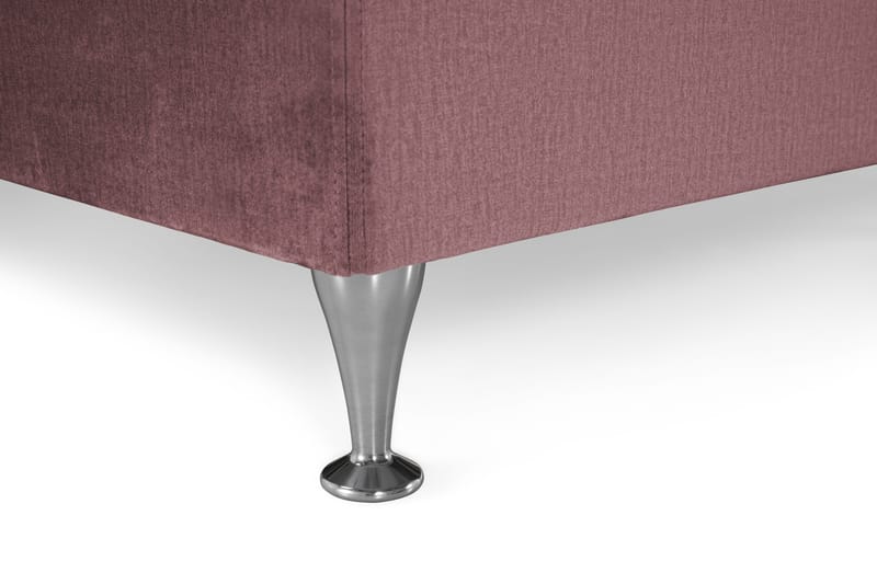 Royal Velvet Komplett Sängpaket 180x200 cm - Rosa med Låga Silverben - Möbler - Säng - Kontinentalsäng