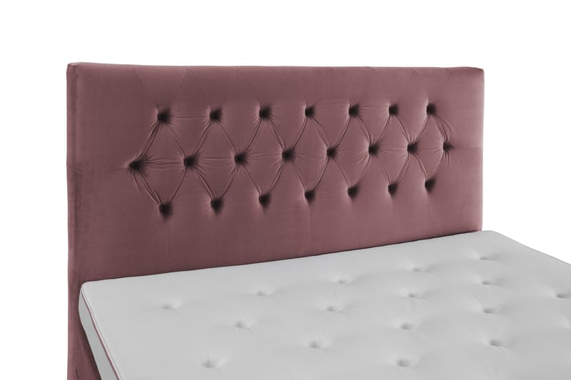 Royal Velvet Komplett Sängpaket 180x200 cm - Rosa med Låga Silverben - Möbler - Säng - Kontinentalsäng