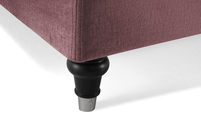 Royal Velvet Komplett Sängpaket 180x200 cm - Rosa med Svarvade ben - Möbler - Säng - Kontinentalsäng