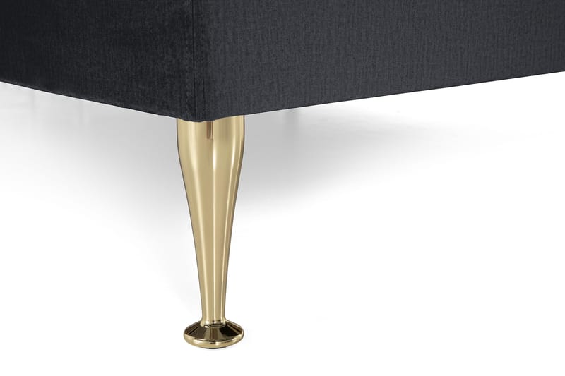 Royal Velvet Komplett Sängpaket 180x200 cm - Svart med Höga Guldben - Möbler - Säng - Kontinentalsäng
