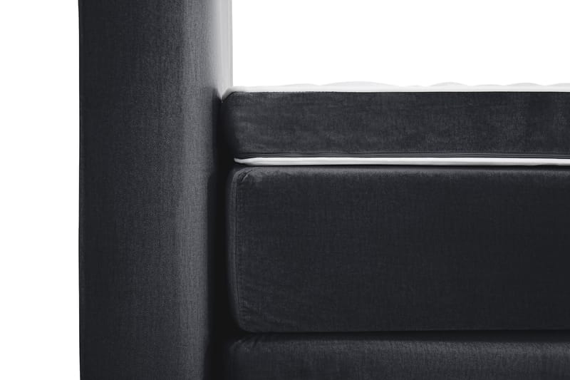 Royal Velvet Komplett Sängpaket 180x200 cm - Svart med Höga Rosében - Möbler - Säng - Kontinentalsäng