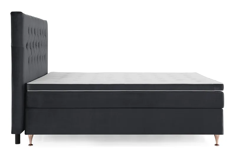 Royal Velvet Komplett Sängpaket 180x200 cm - Svart med Låga Rosében - Möbler - Säng - Kontinentalsäng