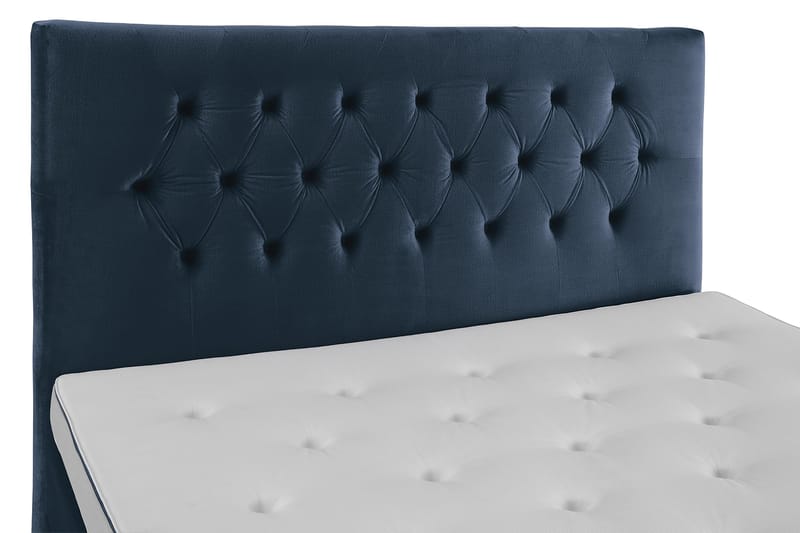 Royal Velvet Komplett Sängpaket 180x200 - Mörkblå med Höga Guldben - Komplett sängpaket - Kontinentalsäng - Dubbelsäng