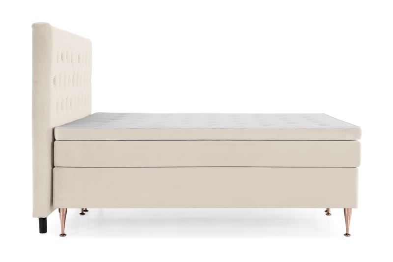 Royal Velvet Komplett Sängpaket 210x210  Beige med höga r - Beige med höga rosében - Kontinentalsäng - Familjesäng