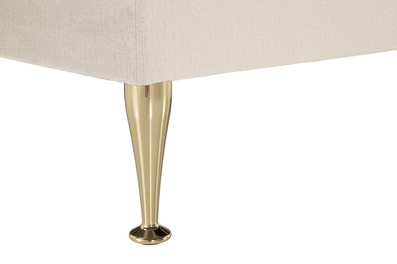 Royal Velvet Komplett Sängpaket 210x210 cm - Beige med höga guldben - Möbler - Säng - Kontinentalsäng