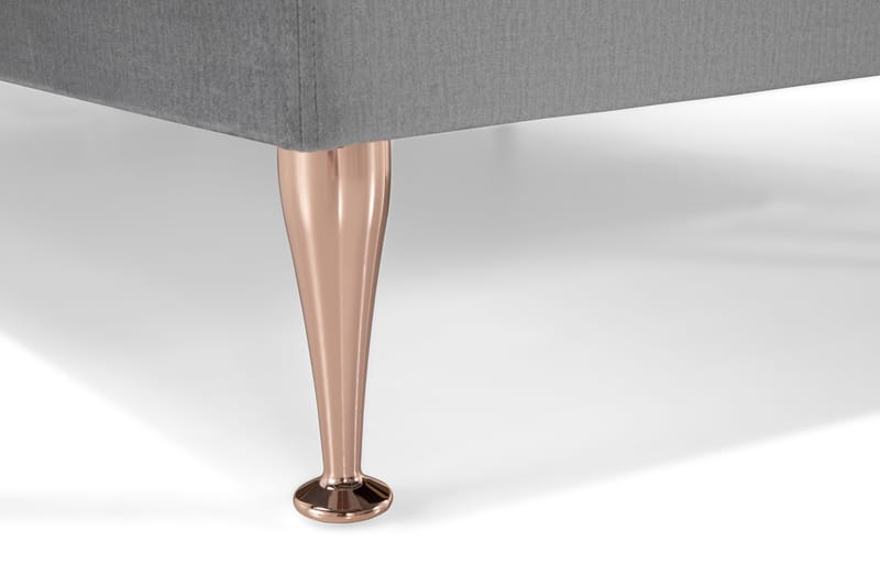 Royal Velvet Komplett Sängpaket 210x210 cm - Ljusgrå med Höga Rosében - Möbler - Säng - Komplett sängpaket