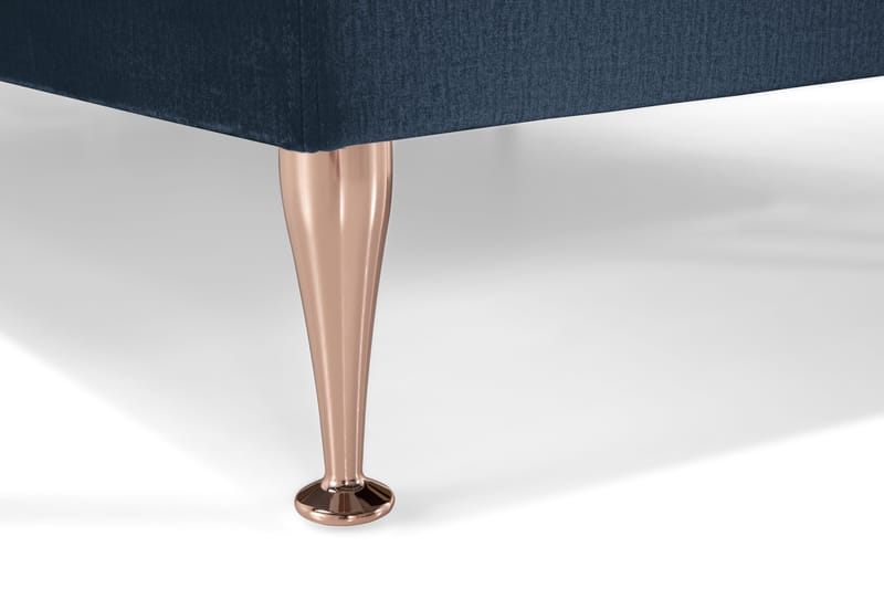 Royal Velvet Komplett Sängpaket 210x210 cm - Mörkblå med Höga Rosében - Möbler - Säng - Kontinentalsäng